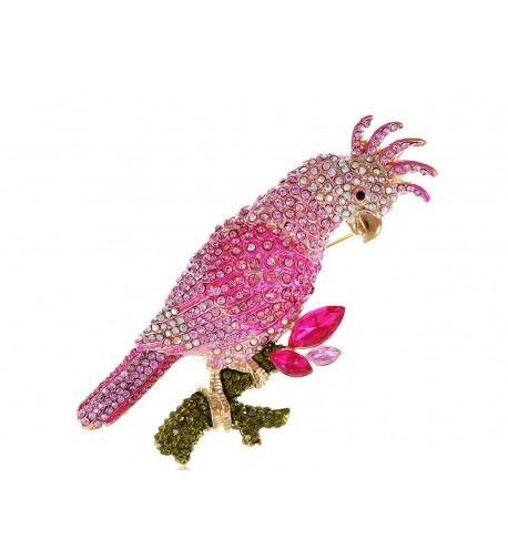 Alilang Womens Rhinestones Tropical Cockatoo