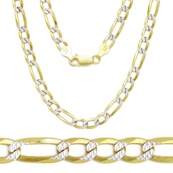 Plated Italian Sterling Diamond Cut Necklace