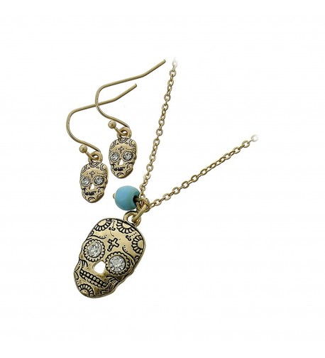 Miniature Antiqued Pendant Necklace Earring