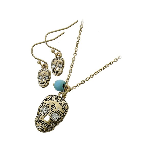 Miniature Antiqued Pendant Necklace Earring