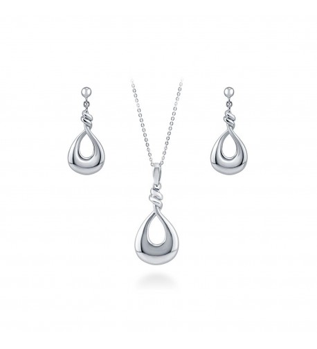 BERRICLE Sterling Teardrop Necklace Earrings