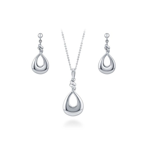 BERRICLE Sterling Teardrop Necklace Earrings