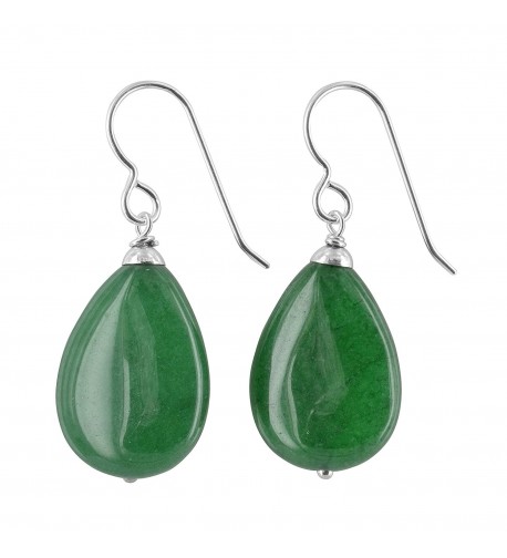 Emerald Gemstone Sterling Handmade Earrings