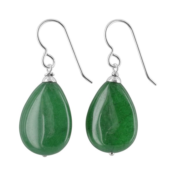 Emerald Gemstone Sterling Handmade Earrings