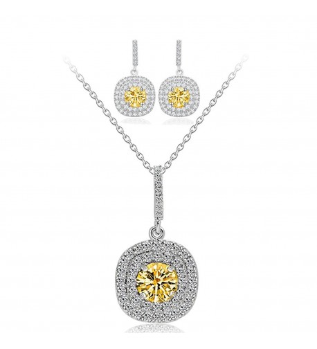 Bridal Rhinestone Necklace Earrings Jewelry