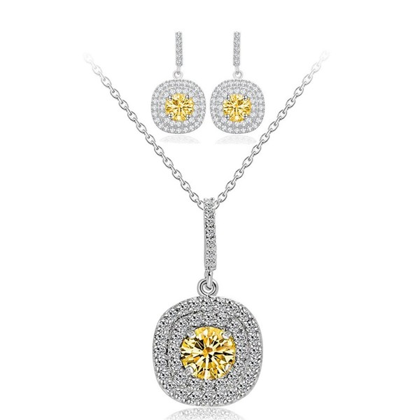 Bridal Rhinestone Necklace Earrings Jewelry