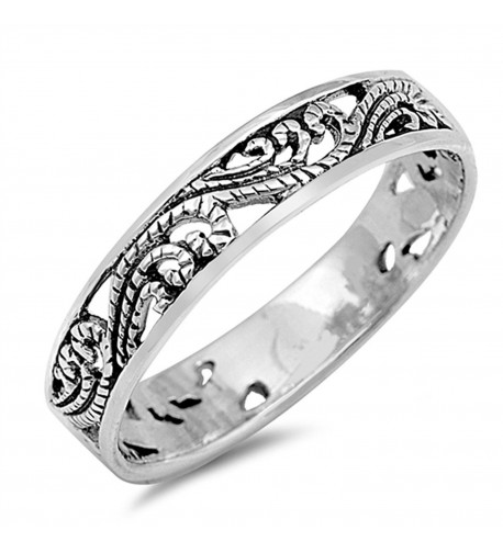 Filigree Fashion Stackable Sterling Silver