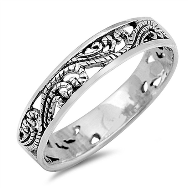 Filigree Fashion Stackable Sterling Silver