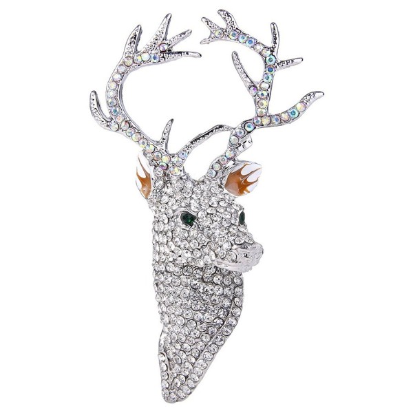 EVER FAITH Reindeer Austrian Silver Tone