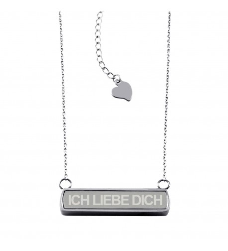 Stainless Engraved Horizontal Necklace Pendant