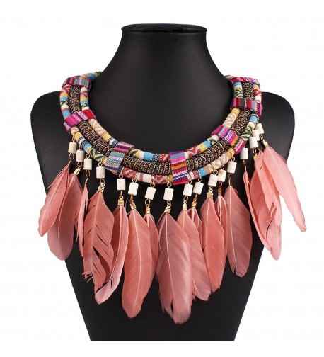 XY Fancy Feather Necklace Statement