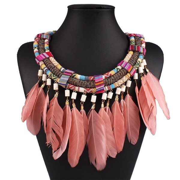 XY Fancy Feather Necklace Statement