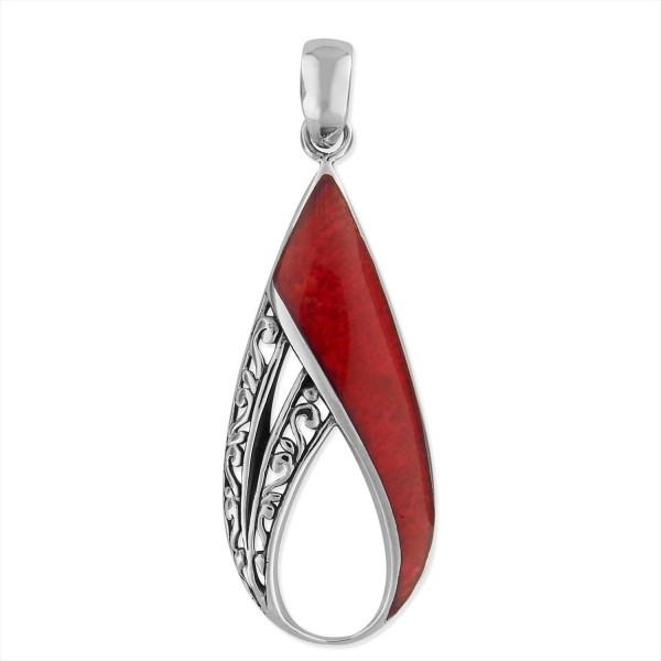 Sterling Silver Teardrop Filigree Pendant