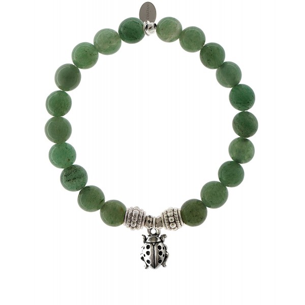 EvaDane Natural Aventurine Gemstone Bracelet