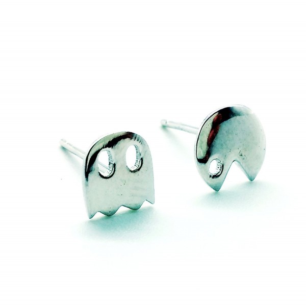 Sterling Silver Earring Earrings Pacman