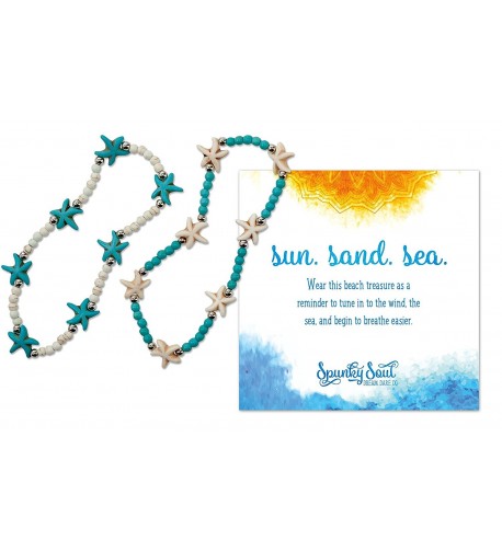 Starfish Anklet Beachy Howlite Stretch