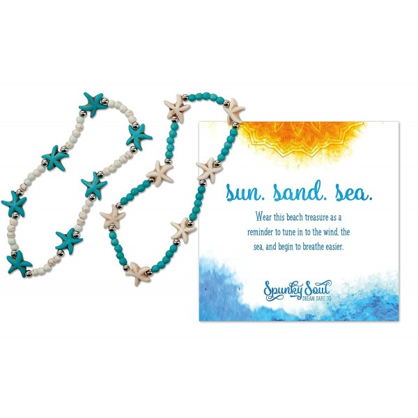 Starfish Anklet Beachy Howlite Stretch