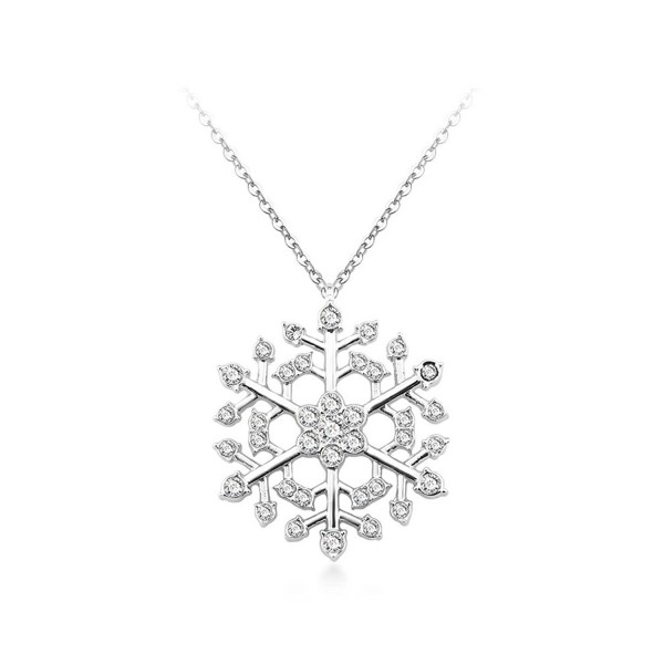 Snowflake Necklace Swarovski Valentines girlfriend