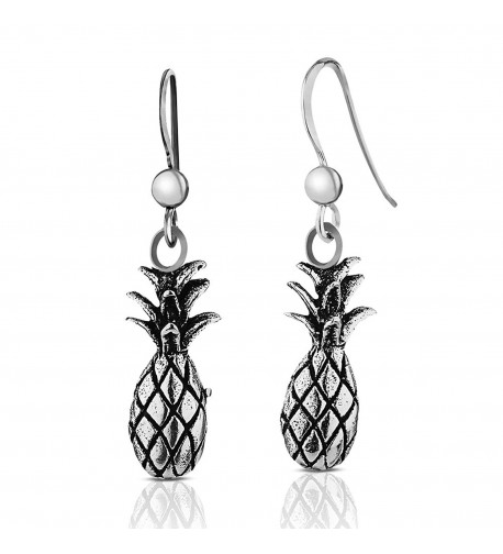 Sterling Silver Pineapple Polished Earrings