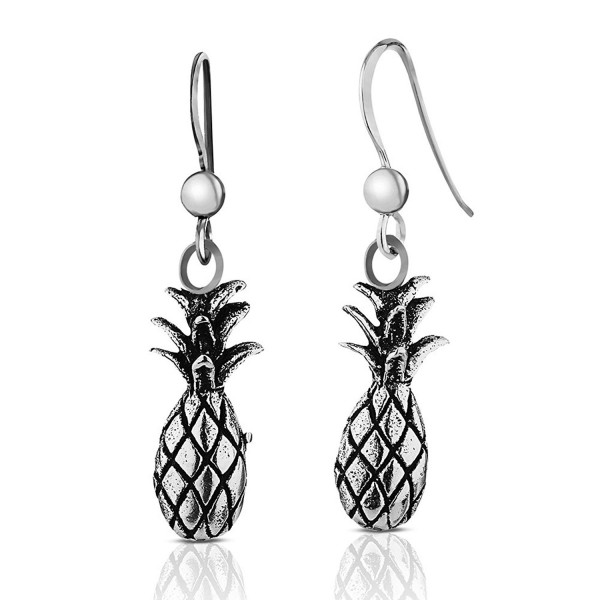 Sterling Silver Pineapple Polished Earrings