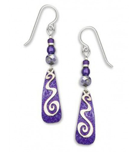 Adajio Silver tone Squiggle Earrings 7229