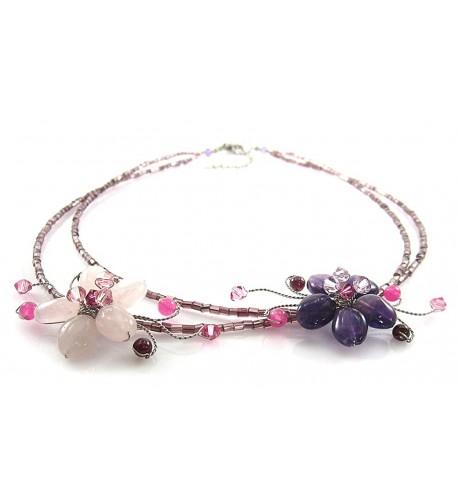 Swarovski Amethyst Necklace Beautiful JA 0074N