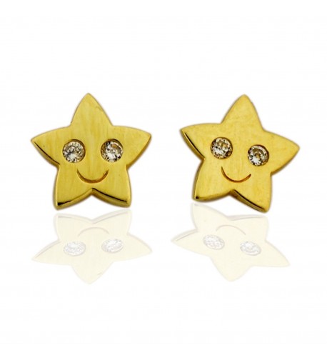 Gold Twinkling smiling Earrings Adult