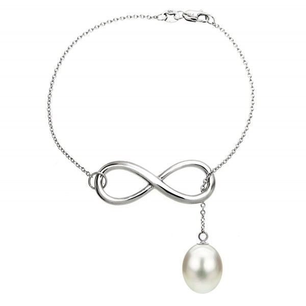 Sterling Infinity Bracelet Freshwater Cultured