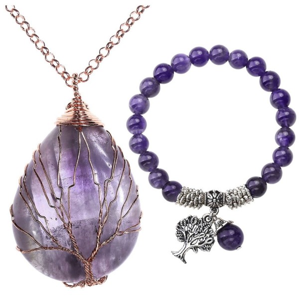 Top Plaza Necklace Bracelet Amethyst