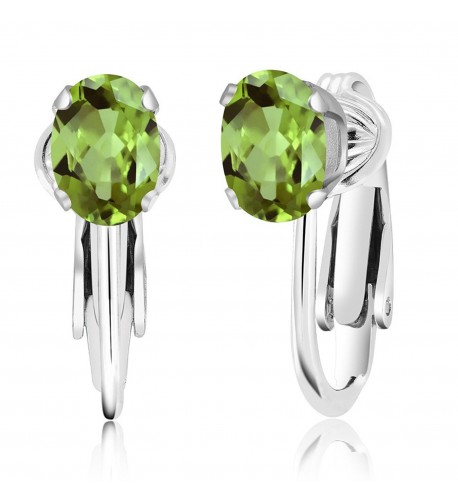 Green Peridot Sterling Silver Earrings