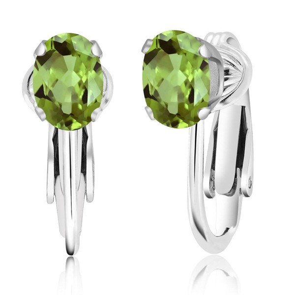 Green Peridot Sterling Silver Earrings