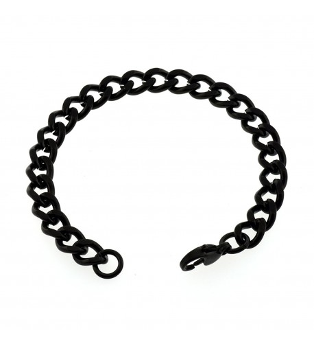 Womens Black Anklet Stainless Inches