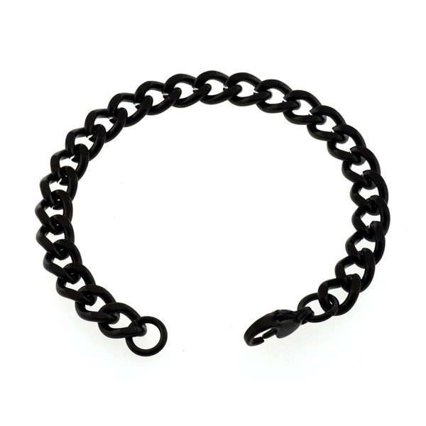 Womens Black Anklet Stainless Inches