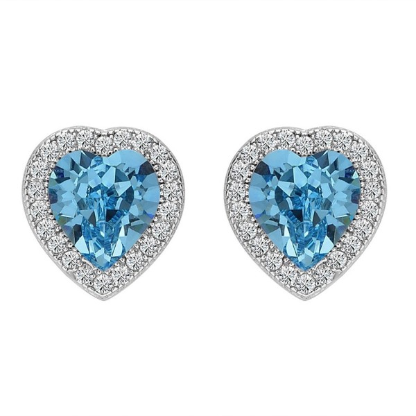 BriLove Sterling Austrian Earrings Birthstone BriLove Sterling Austrian Earrings Birthstone