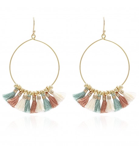 BONALUNA Bohemian Colored Statement Earrings