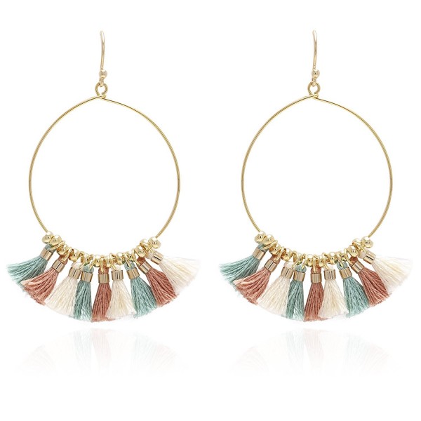 BONALUNA Bohemian Colored Statement Earrings