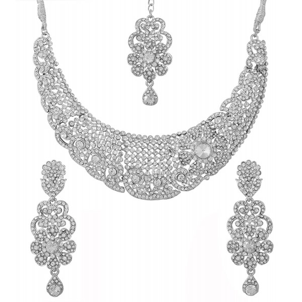 Touchstone bollywood rhinestones jewelry necklace