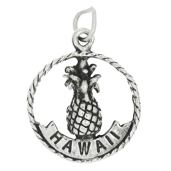 Sterling Silver Oxidized Double Pineapple