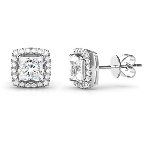 Sterling Silver Princess Zirconia Earrings