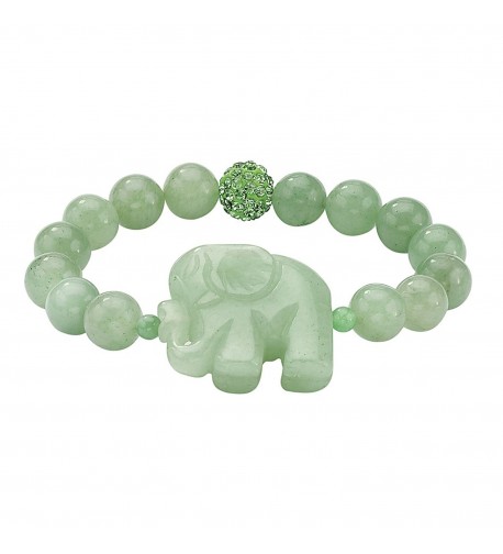 Crystal Accent Elephant Stretch Bracelet