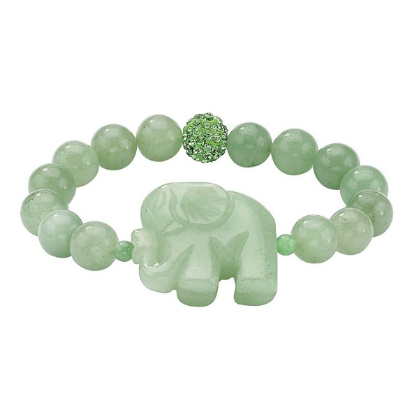 Crystal Accent Elephant Stretch Bracelet