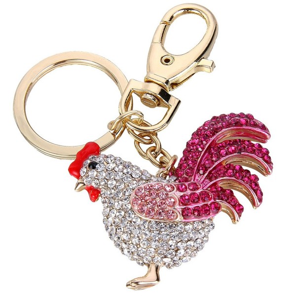 EVER FAITH Austrian Keychain Gold Tone EVER FAITH Austrian Keychain Gold Tone