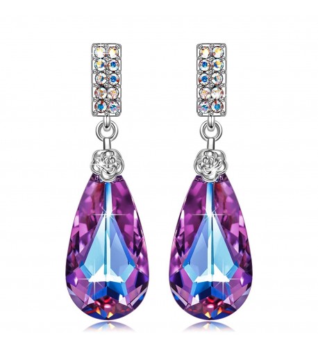 SIVERY Teardrop Earrings Swarovski Crystals