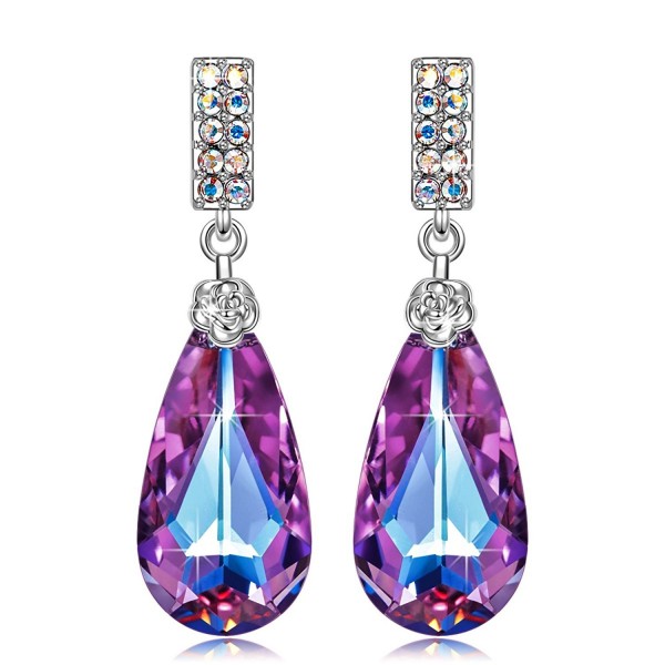 SIVERY Teardrop Earrings Swarovski Crystals