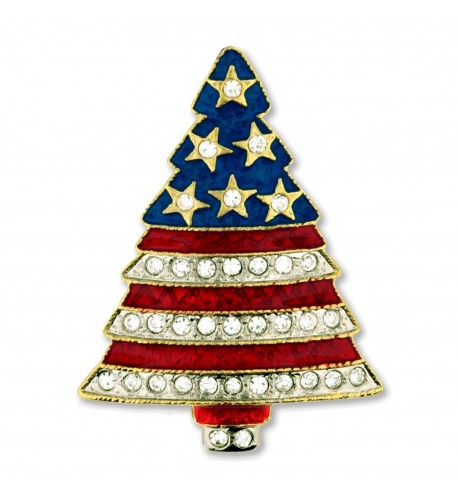 PinMarts Rhinestone Patriotic Christmas Holiday