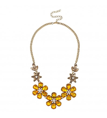 Lux Accessories Crystal Statement Necklace