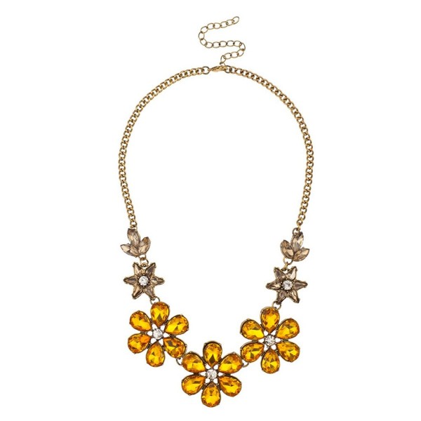 Lux Accessories Crystal Statement Necklace