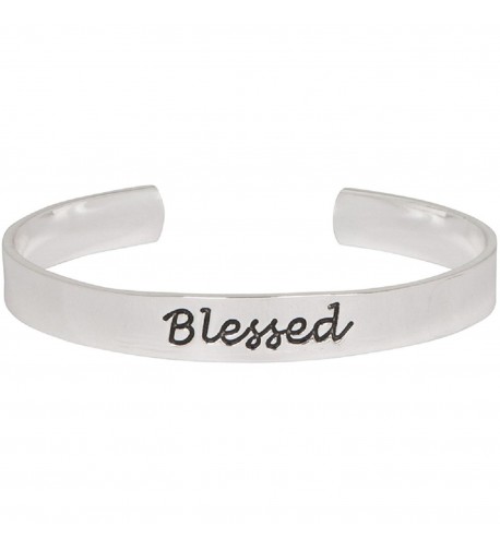 Silver Blessed Adjustable Inspirational Bracelet