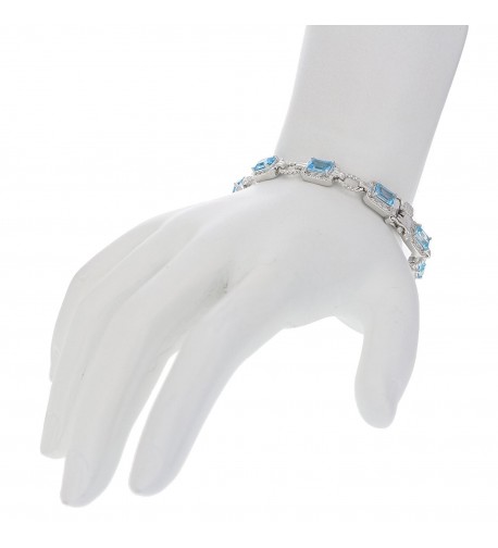 Sterling Silver Blue Topaz Bracelet