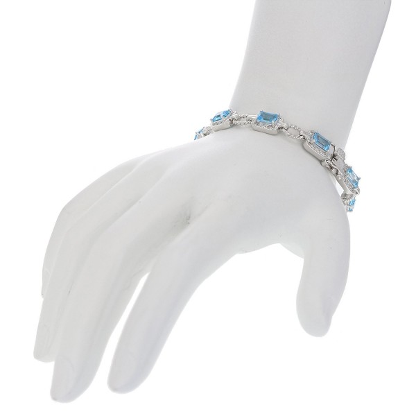 Sterling Silver Blue Topaz Bracelet Sterling Silver Blue Topaz Bracelet